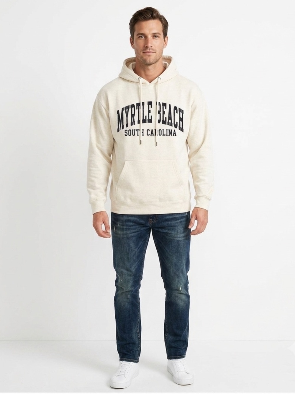 Cream Myrtle Beach Hoodie Nice